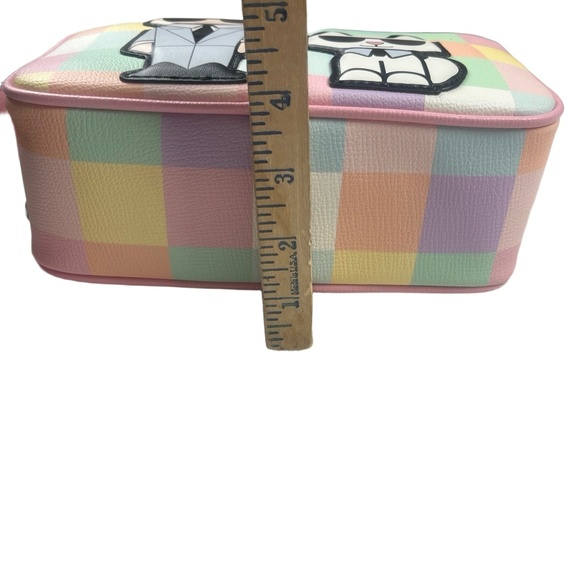 NWT KARL LAGERFELD Pastel Checkered Crossbody Choupette Bag Designer Chic - Picture 11 of 13